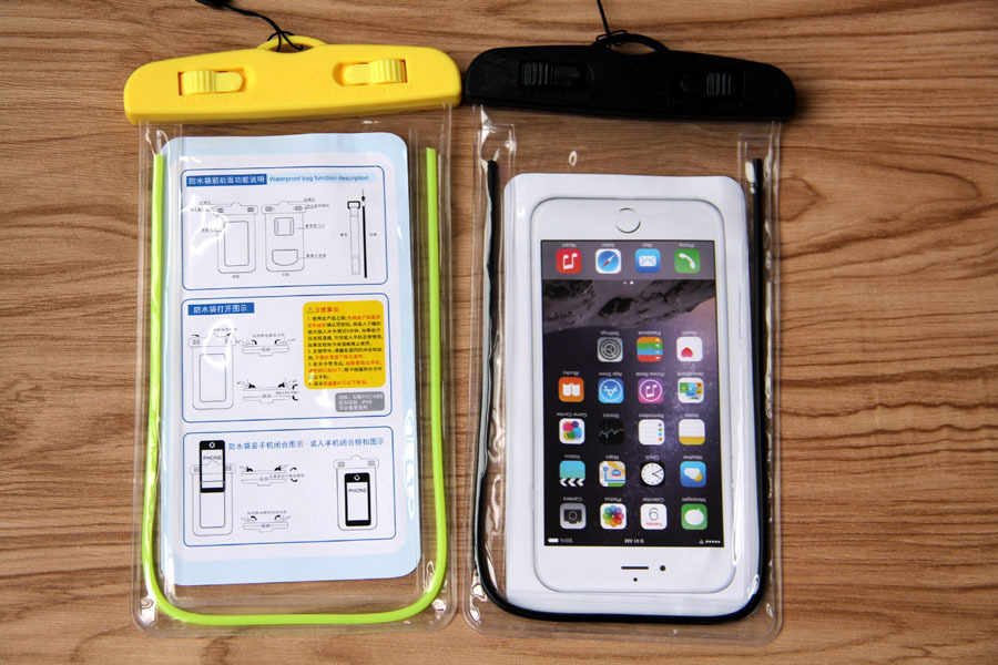PVC Transparent Luminous Mobile Phone Waterproof Bag Swimming Photography Diving Mobile Phone Waterproof Cover Printable Logo