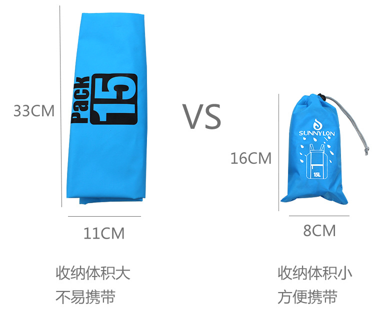 Spot Supply Nylon Nano Upstream Water-Proof Bag Customized Outdoor Swimming Water-Proof Bag Beach Drifting Waterproof Bag