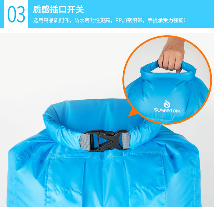 Spot Supply Nylon Nano Upstream Water-Proof Bag Customized Outdoor Swimming Water-Proof Bag Beach Drifting Waterproof Bag