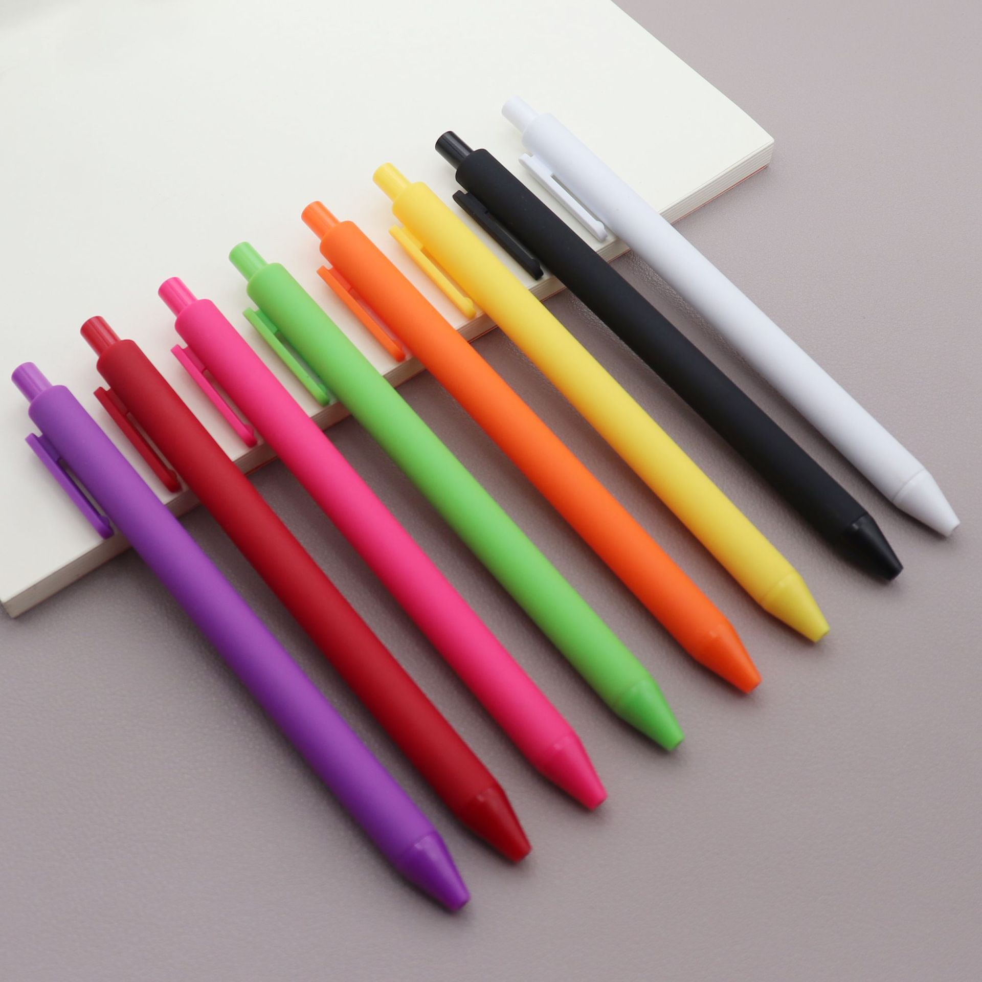 Factory Customized Advertising Marker Gift Customized Logo Plastic Press Gel Pen Colorful Candy Color Pen