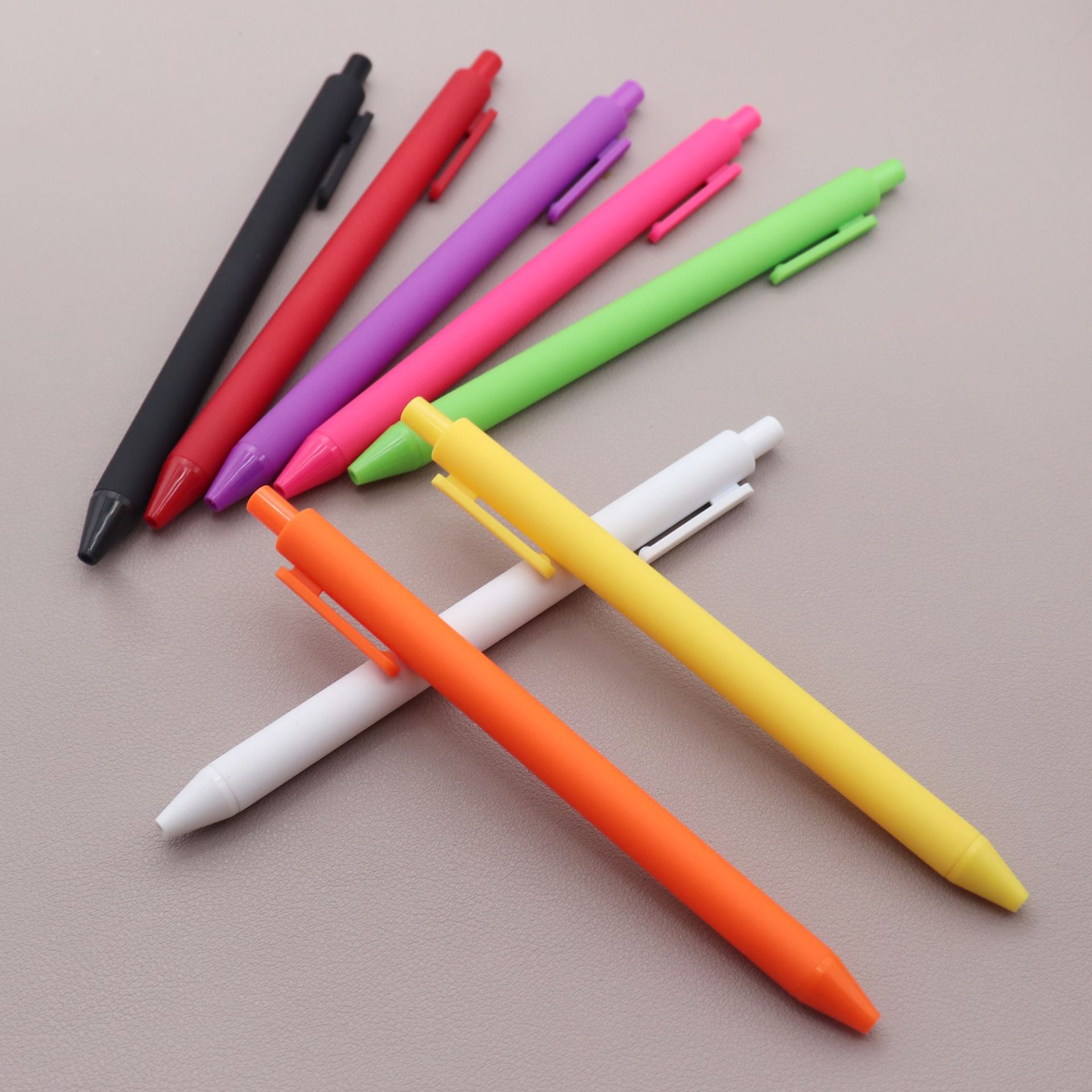 Factory Customized Advertising Marker Gift Customized Logo Plastic Press Gel Pen Colorful Candy Color Pen