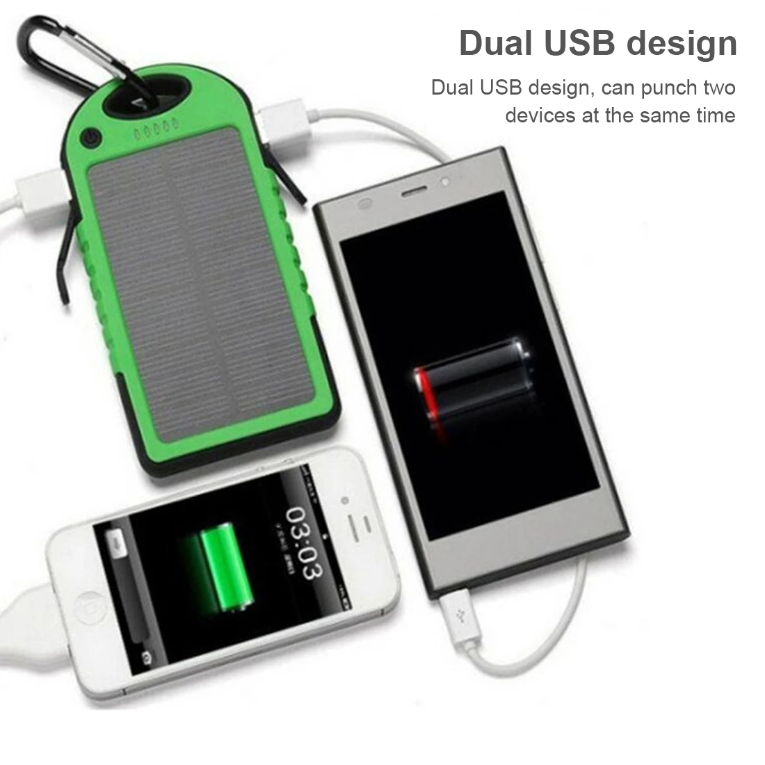 Power bank 10000mah portable solar energy with LED camping light waterproof mobile power bank