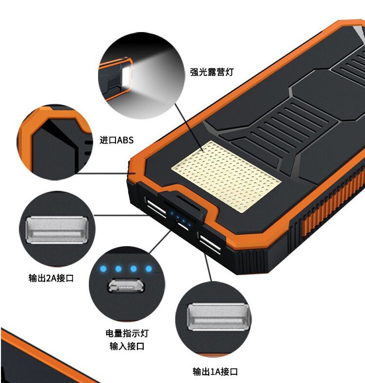 Land Rover 20000mah solar mobile power outdoors three camping light charging treasure Land Rover 20000mah solar mobile power outdoors three camping light charging treasure