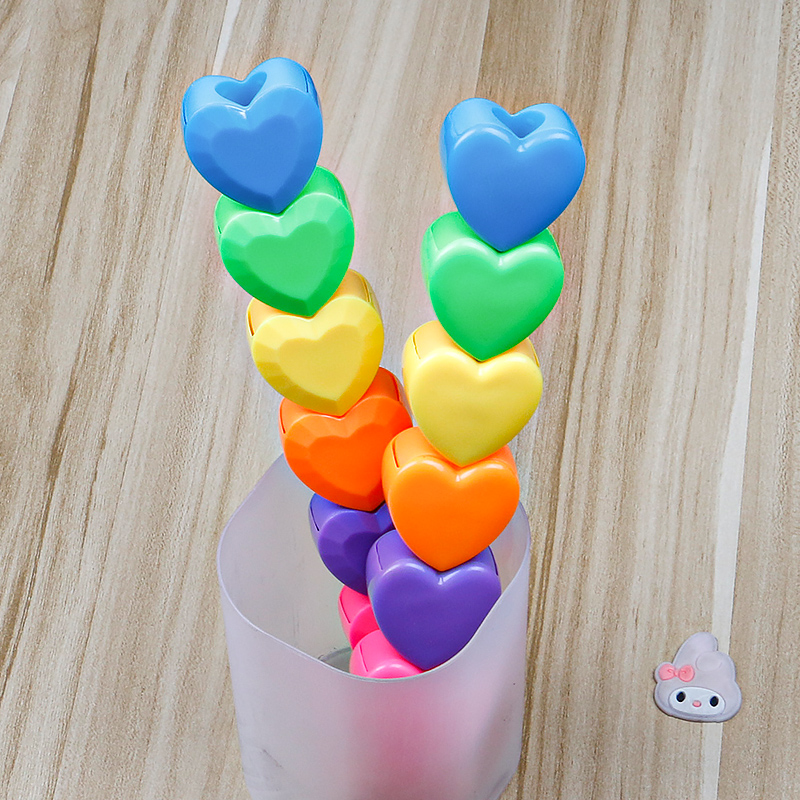 Multi-Color Fluorescent Pen Eye Protection Light Color Series Hand Account Textbook Marker Double-Headed Marking Pen Student Notes Key Pen