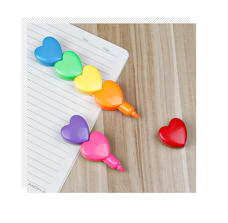 Multi-Color Fluorescent Pen Eye Protection Light Color Series Hand Account Textbook Marker Double-Headed Marking Pen Student Notes Key Pen