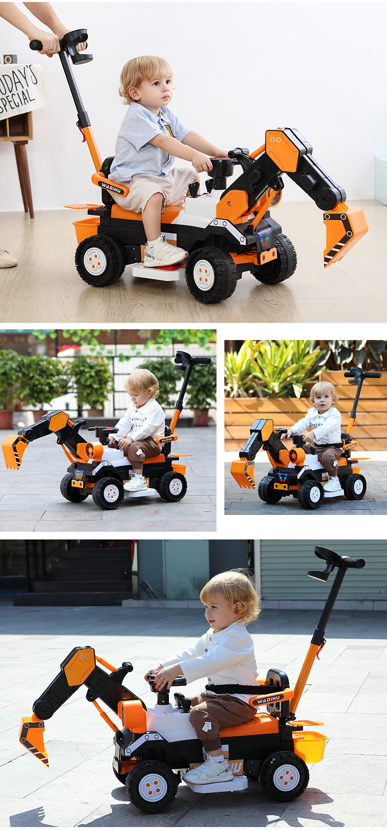 Children's Electric Excavator Boy Toy Car Excavator Can Sit and Ride Large Hook Machine Remote Control Engineering Car Children's Electric Excavator Boy Toy Car Excavator Can Sit and Ride Large Hook Machine Remote Control Engineering Car