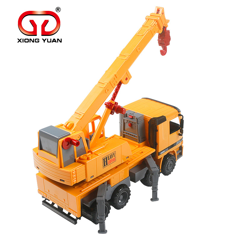 Xiongyuan 9998-23 Inertia Crane Toy Engineering Vehicle for Children Crane Hook Car Adjustable Rotating Telescopic