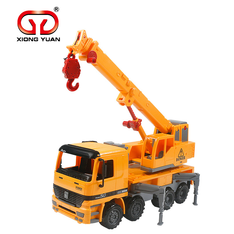 Xiongyuan 9998-23 Inertia Crane Toy Engineering Vehicle for Children Crane Hook Car Adjustable Rotating Telescopic