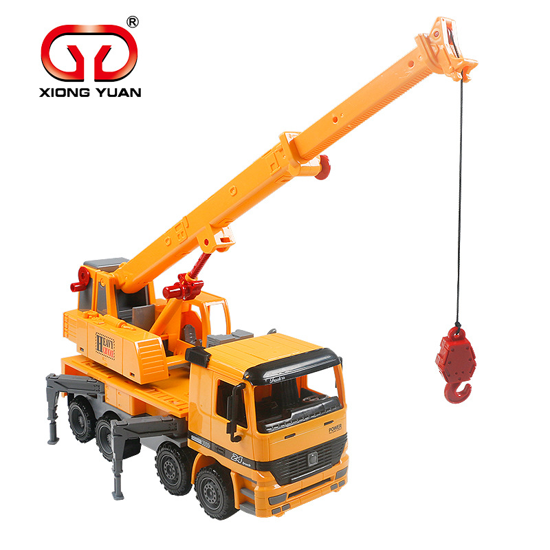 Xiongyuan 9998-23 Inertia Crane Toy Engineering Vehicle for Children Crane Hook Car Adjustable Rotating Telescopic