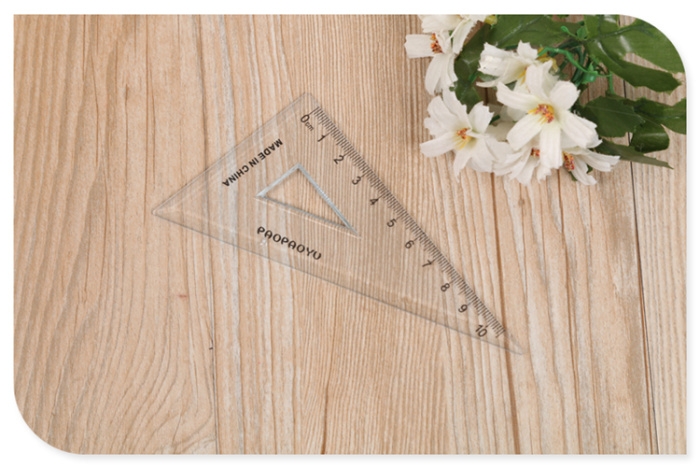 Set ruler plastic stationery ruler triangle plate transparent ruler protractor