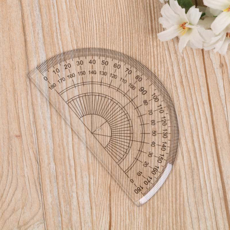 Set ruler plastic stationery ruler triangle plate transparent ruler protractor