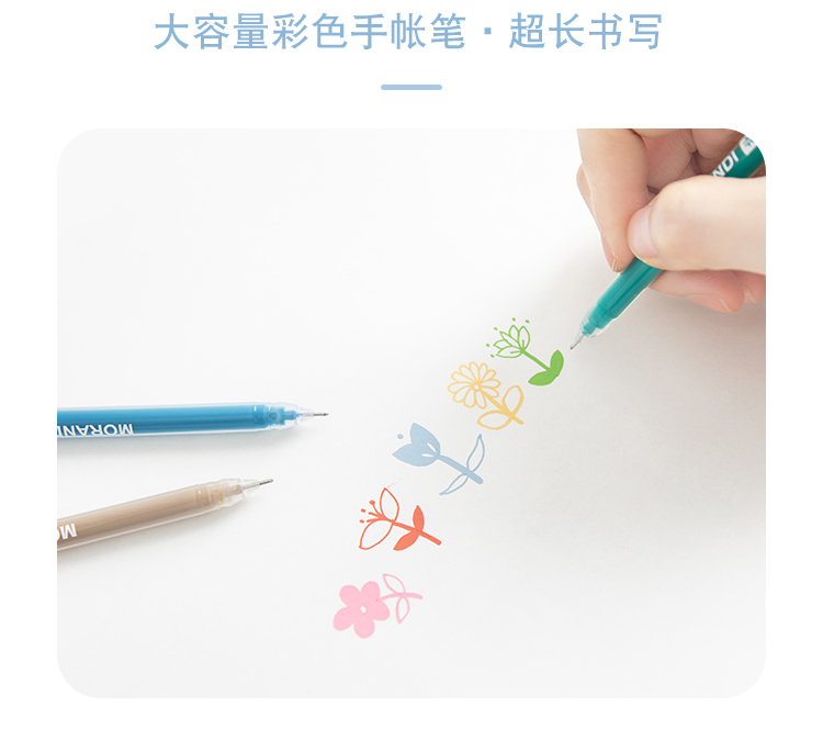Color Notebook Pen Set Morandi Color Matching Water-Based Paint Pen Highlight Marker Full Needle Tube 0.5mm Gel Pen