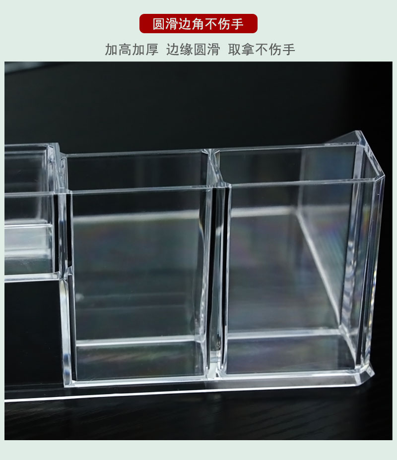 Acrylic Transparent Nail Polish Lipstick Display Makeup Plastic Cosmetics Storage Box Desktop 16-Grid Lipstick Holder