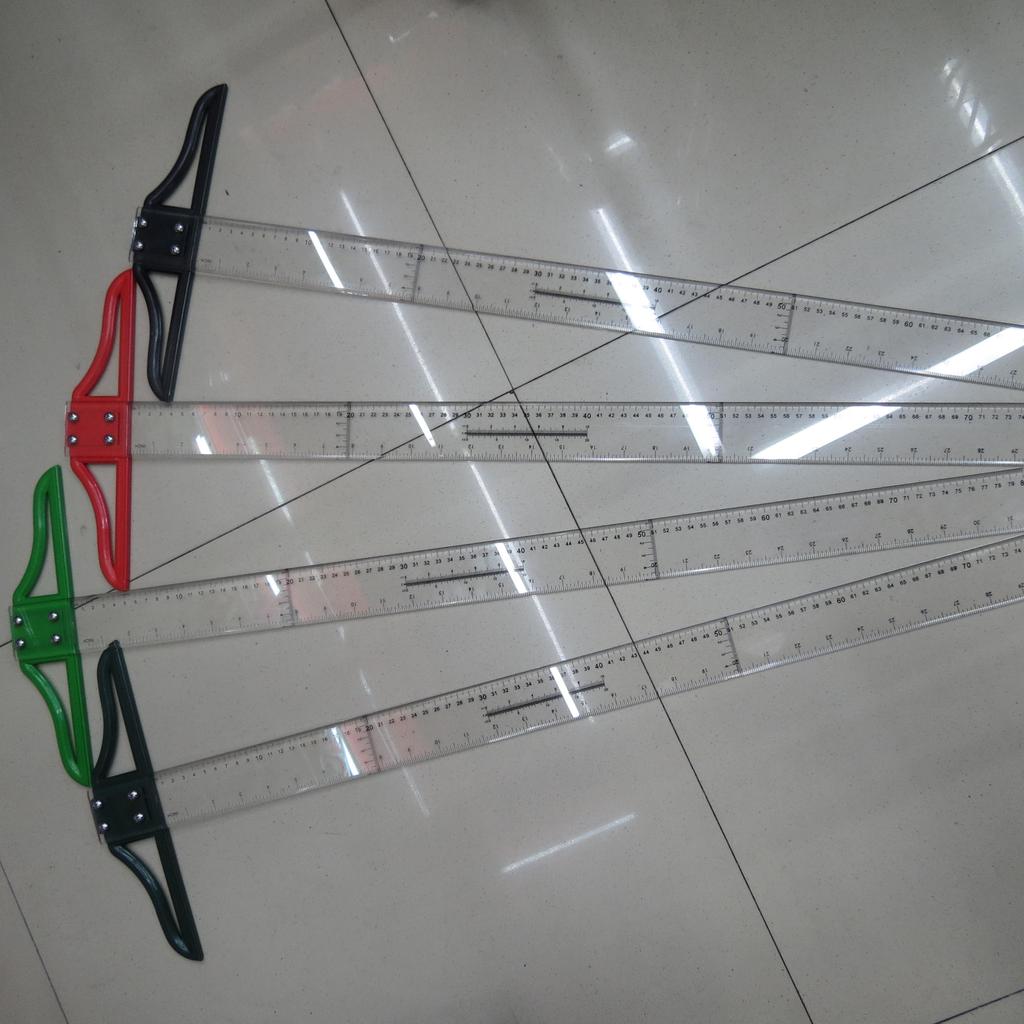 60cm 70.. 80. 90... 100.. 120 Color Removable Plastic T-Shaped Ruler