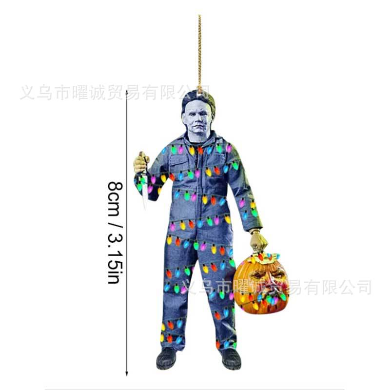 Cross-Border New Horror Film Knife Acrylic Automobile Hanging Ornament Christmas Tree Decorations Spot