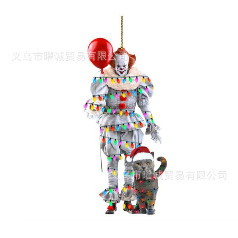 Cross-Border New Horror Film Knife Acrylic Automobile Hanging Ornament Christmas Tree Decorations Spot Cross-Border New Horror Film Knife Acrylic Automobile Hanging Ornament Christmas Tree Decorations Spot