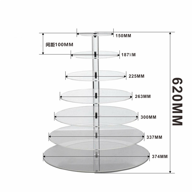In Stock Wholesale Transparent Acrylic Circular Cake Display Rack Mail Order Multi-Layer Wedding Birthday Cake Display Stand In Stock Wholesale Transparent Acrylic Circular Cake Display Rack Mail Order Multi-Layer Wedding Birthday Cake Display Stand