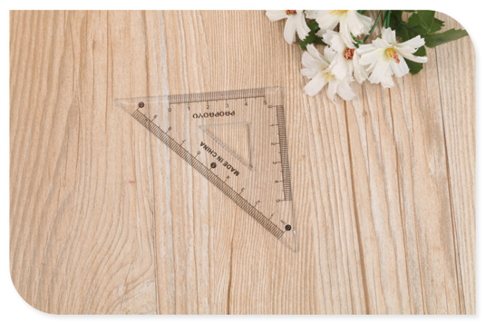 15cm set of ruler primary school stationery triangular plate transparent ruler protractor