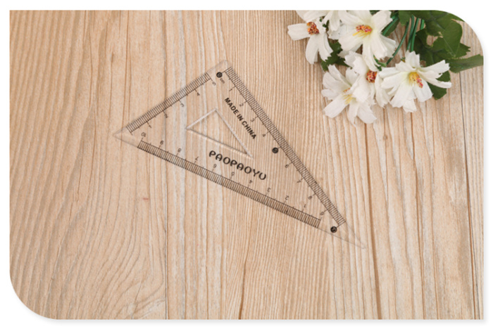 15cm set of ruler primary school stationery triangular plate transparent ruler protractor