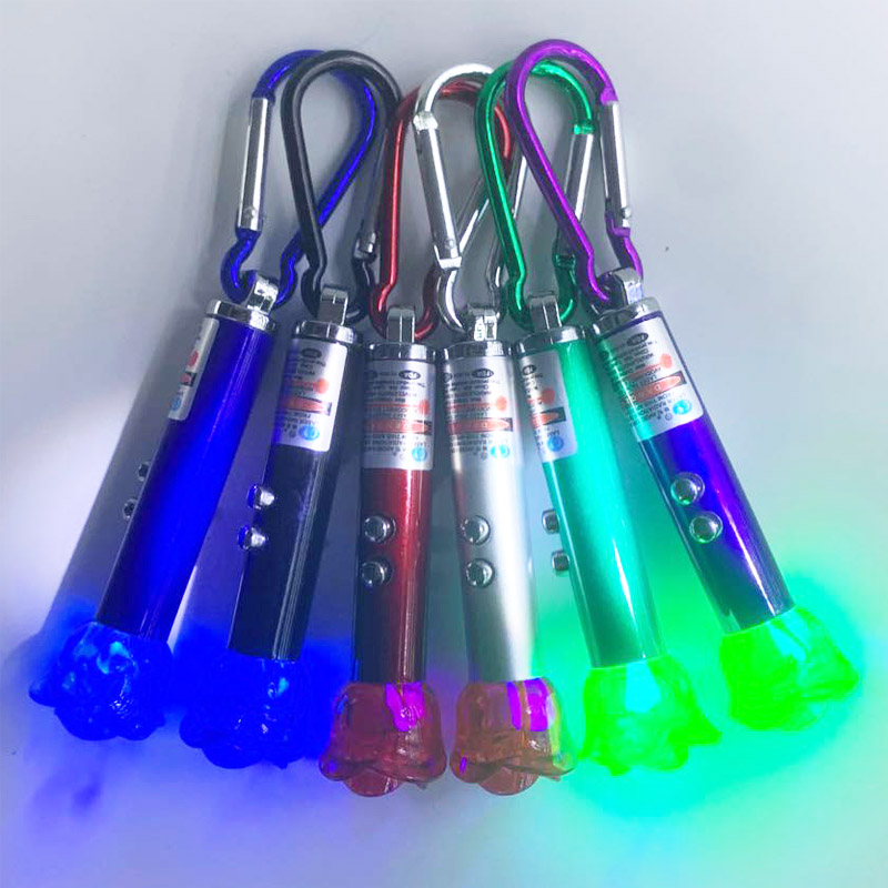 Outdoor multi-function cat and dog laser pointer alloy teaching model 3 in 1 detector laser lamp