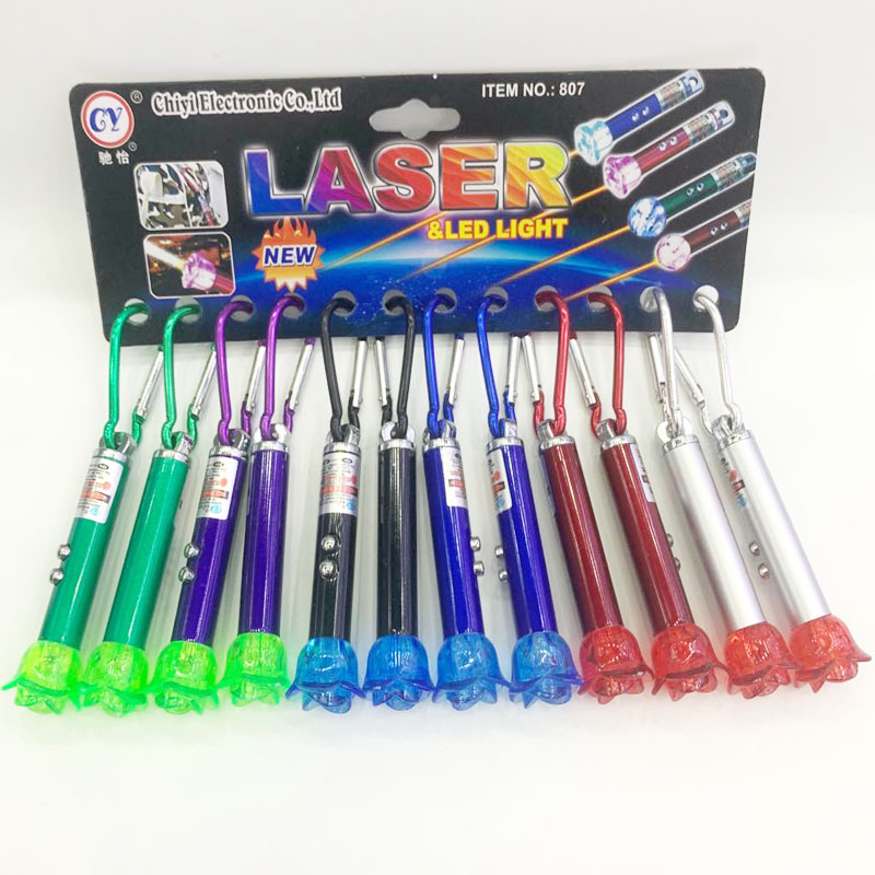 Outdoor multi-function cat and dog laser pointer alloy teaching model 3 in 1 detector laser lamp