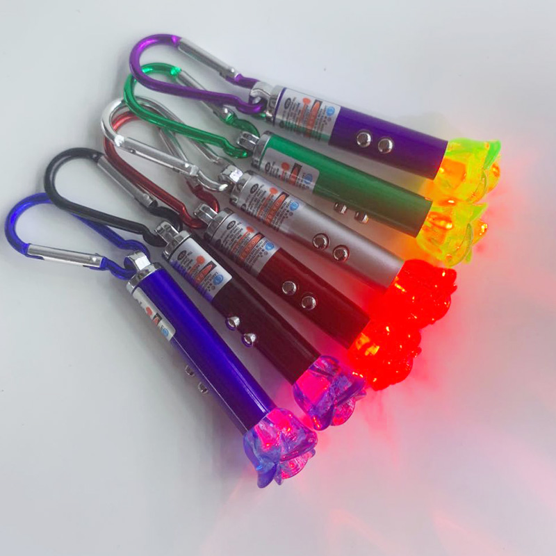 Outdoor multi-function cat and dog laser pointer alloy teaching model 3 in 1 detector laser lamp