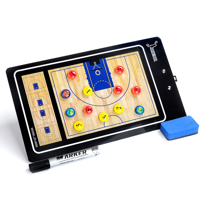 Basketball Tactical Board Color PVC Coach Board Magnetic Teaching Board Drill Board Tactical Command Long-Term Supply