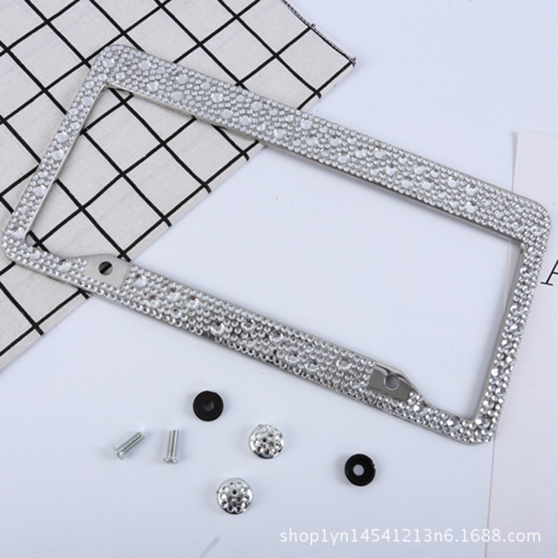 Hot-Selling Diamond-Set License Plate Frame Acrylic License Plate Frame Spot Drill License Plate Frame US Standard Hot-Selling Diamond-Set License Plate Frame Acrylic License Plate Frame Spot Drill License Plate Frame US Standard