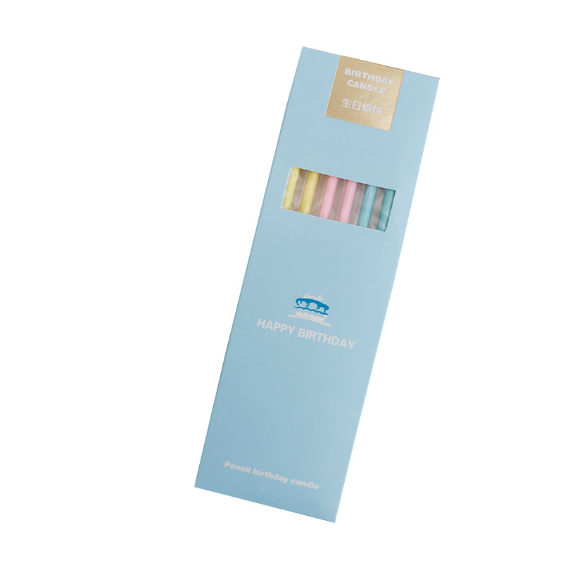 Happy birthday Bake wax, simple thin pencil wax, wedding simple, golden colored simple wishes, long poles, birthday sincerely