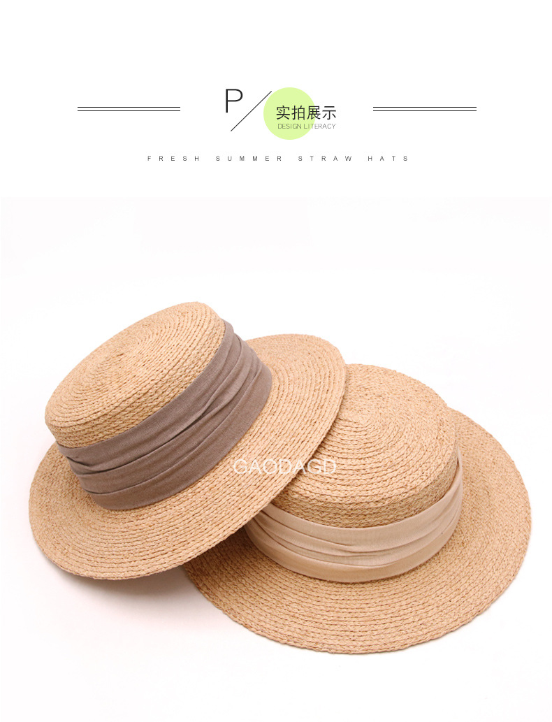 Tall Hat Raffia Hat Female Sun Protection Sun Shade Hat Beach Net Red Flat Top Summer Korean Style Japanese Style Woven Tall Hat Raffia Hat Female Sun Protection Sun Shade Hat Beach Net Red Flat Top Summer Korean Style Japanese Style Woven