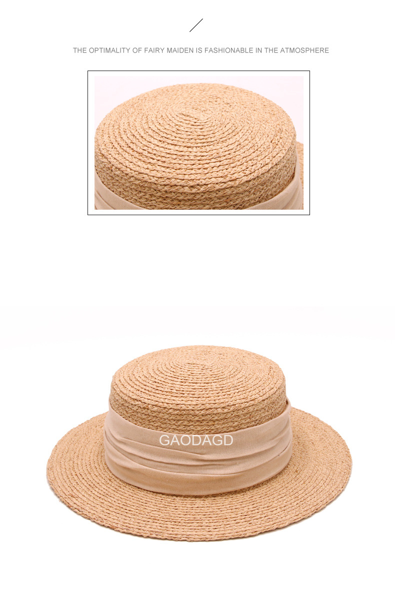 Tall Hat Raffia Hat Female Sun Protection Sun Shade Hat Beach Net Red Flat Top Summer Korean Style Japanese Style Woven Tall Hat Raffia Hat Female Sun Protection Sun Shade Hat Beach Net Red Flat Top Summer Korean Style Japanese Style Woven