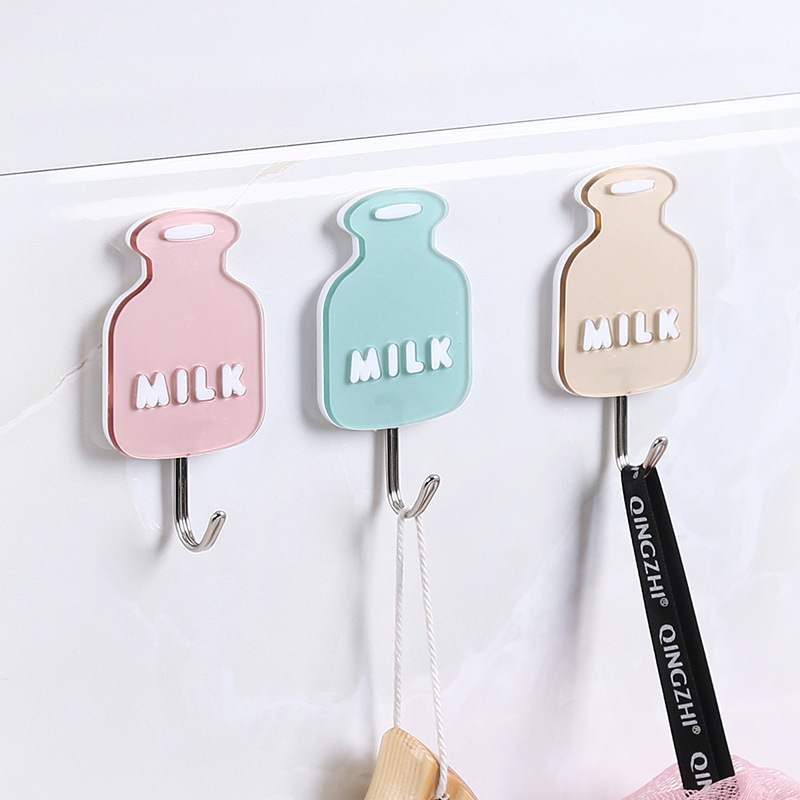 Cute Viscose Hook Wall Hanging Cartoon Car Hanger Nailless Seamless Kitchen Strong Sticky Hook Hook