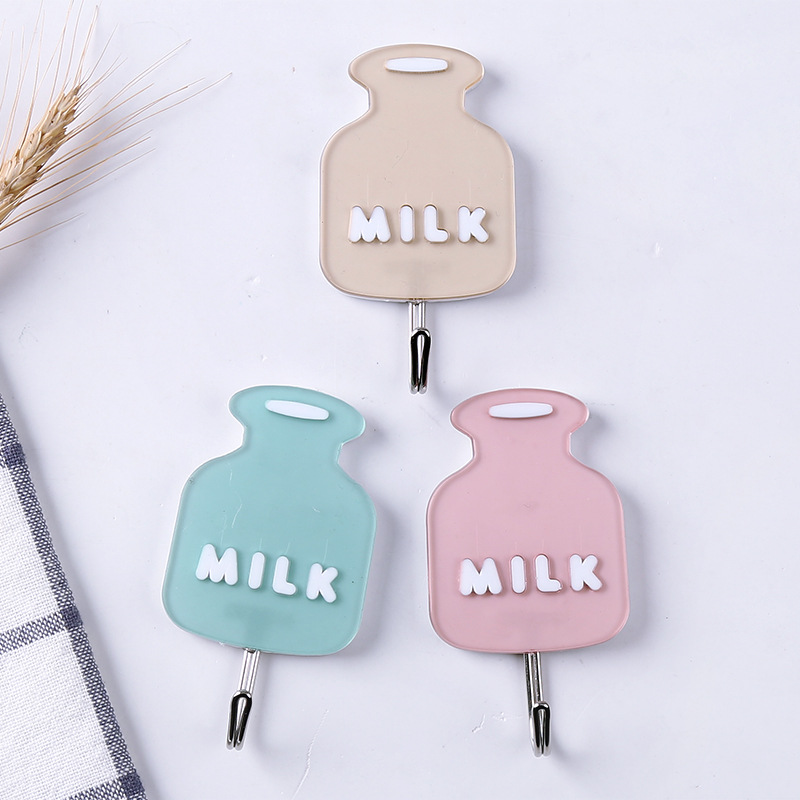 Cute Viscose Hook Wall Hanging Cartoon Car Hanger Nailless Seamless Kitchen Strong Sticky Hook Hook