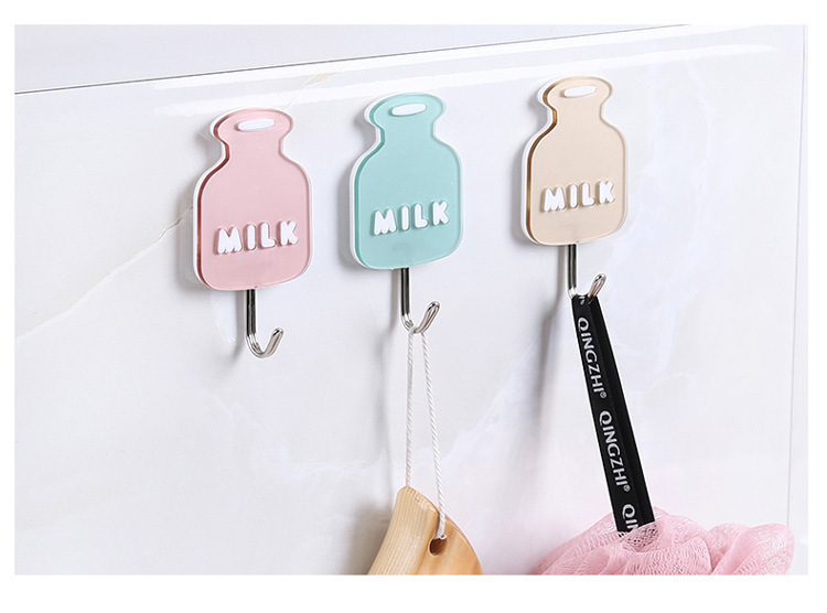 Cute Viscose Hook Wall Hanging Cartoon Car Hanger Nailless Seamless Kitchen Strong Sticky Hook Hook