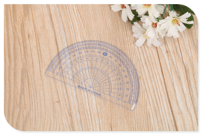Students draw stationery 4 sets of triangular transparent ruler protractor set ruler