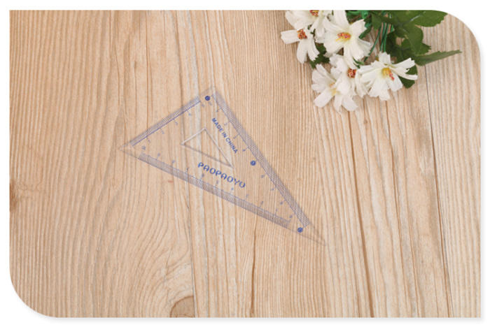 Students draw stationery 4 sets of triangular transparent ruler protractor set ruler