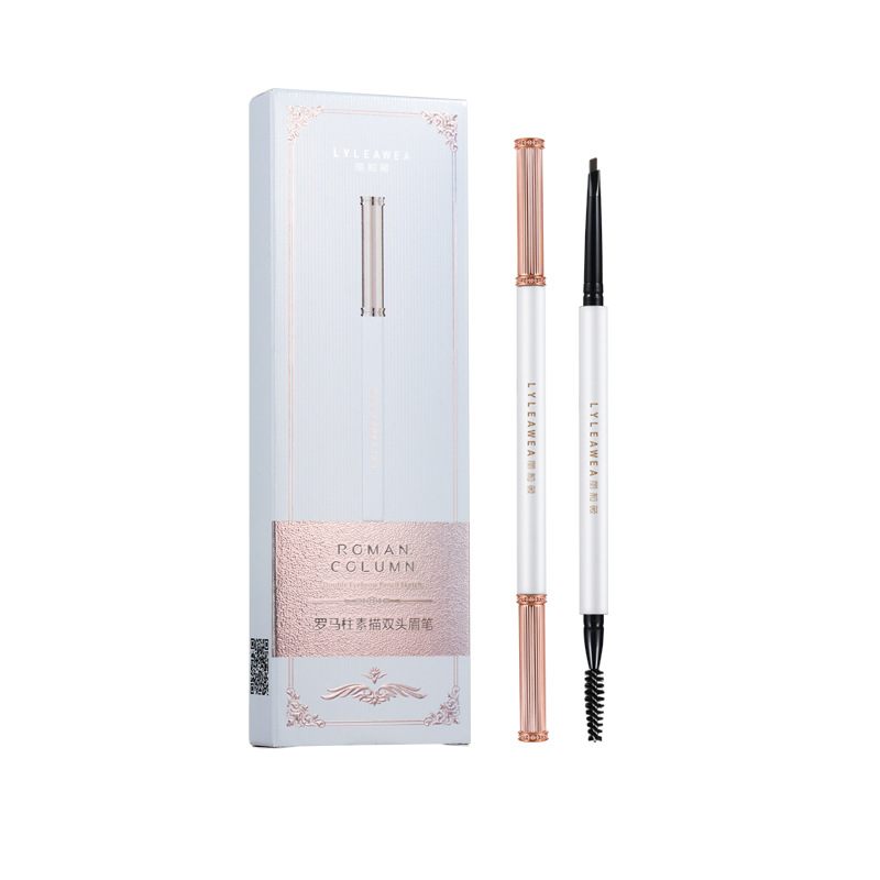 Roman Column Sketch Double-Headed Eyebrow Pencil Extremely Fine Small Briefs Waterproof and Durable Non-Decolorizing Natural Beginner