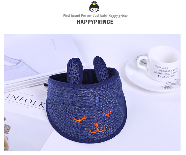 Summer New Children's Empty Top Hat Summer Sun Protection Sun Shade Hat Foldable Cartoon Rabbit Ears Baby Straw Hat Summer New Children's Empty Top Hat Summer Sun Protection Sun Shade Hat Foldable Cartoon Rabbit Ears Baby Straw Hat