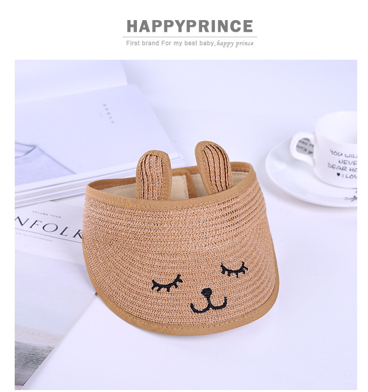 Summer New Children's Empty Top Hat Summer Sun Protection Sun Shade Hat Foldable Cartoon Rabbit Ears Baby Straw Hat Summer New Children's Empty Top Hat Summer Sun Protection Sun Shade Hat Foldable Cartoon Rabbit Ears Baby Straw Hat