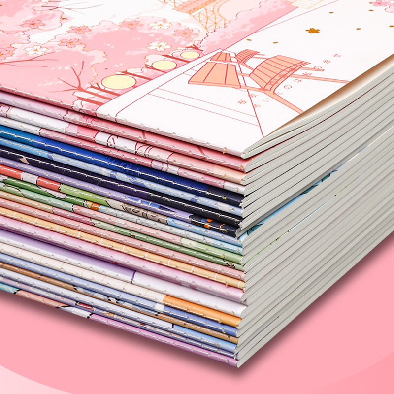 Notebook B5 Stitching Notebook Class Exercise Book Soft Copy A5 Cute Diary Student Stationery Book Wholesale