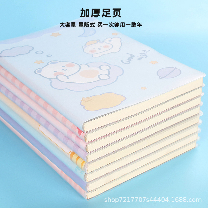 B5a5 Notebook Wholesale Soft Leather Simple Student Good-looking Cartoon Cute Creative Accounting Notes Plastic Cover Notebook