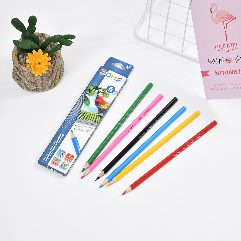 Primary School Student 6 Color Lead Set Drawing Sketch Basic Art Color Pencil WaterSoluble Color Filling Crayon Primary School Student 6 Color Lead Set Drawing Sketch Basic Art Color Pencil WaterSoluble Color Filling Crayon