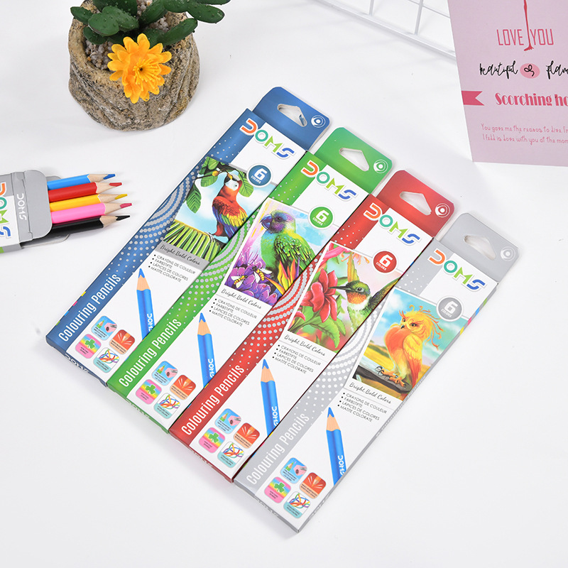 Primary School Student 6 Color Lead Set Drawing Sketch Basic Art Color Pencil WaterSoluble Color Filling Crayon Primary School Student 6 Color Lead Set Drawing Sketch Basic Art Color Pencil WaterSoluble Color Filling Crayon