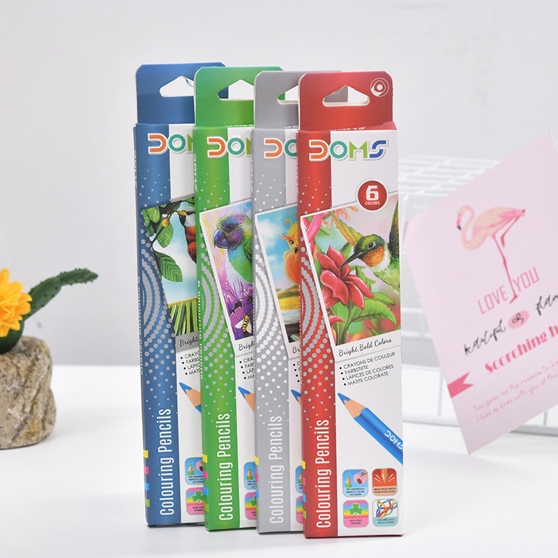 Primary School Student 6 Color Lead Set Drawing Sketch Basic Art Color Pencil WaterSoluble Color Filling Crayon Primary School Student 6 Color Lead Set Drawing Sketch Basic Art Color Pencil WaterSoluble Color Filling Crayon
