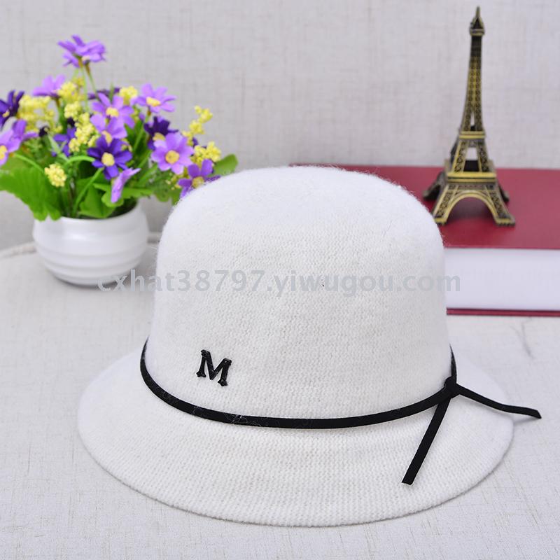 Autumn winter new wool warm travel sun shade small basin cap.