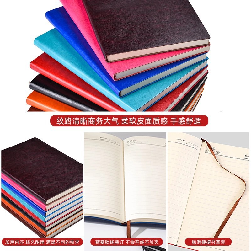 Factory Wholesale A5 Business Notebook Poly Urethane Leather Gift Notepad B5 Diary Book Stationery Notebook Logo