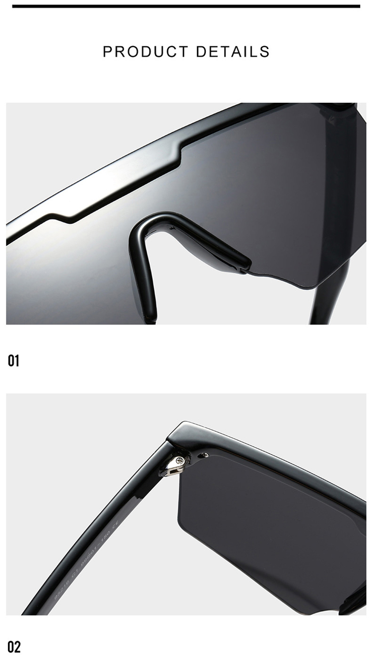 95216 New Design Factory Sunglasses Colorful Frame One Piece Lens PC Frame UV400 Sun Shade 95216 New Design Factory Sunglasses Colorful Frame One Piece Lens PC Frame UV400 Sun Shade