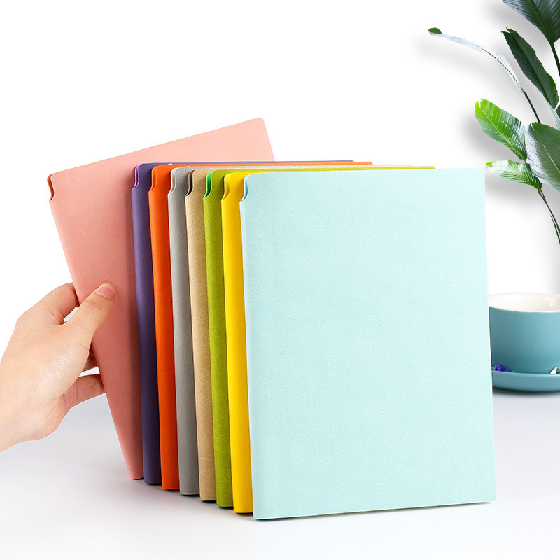 Office Stationery A5 Business Soft Leather Notebook Custom Printable Logo Creative Imitation Leather Diary Notebook Custom