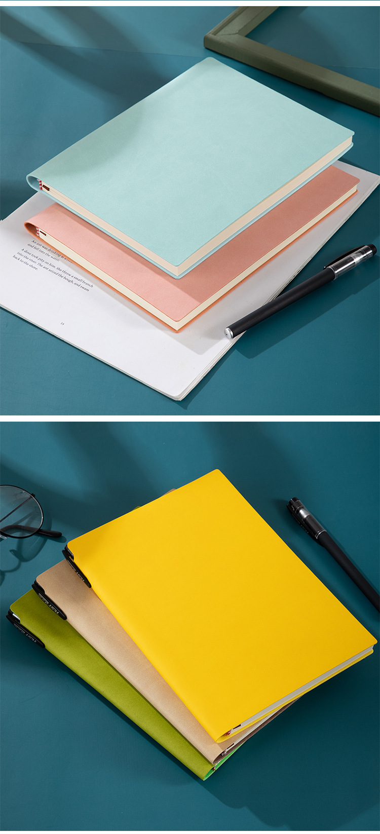 Office Stationery A5 Business Soft Leather Notebook Custom Printable Logo Creative Imitation Leather Diary Notebook Custom Office Stationery A5 Business Soft Leather Notebook Custom Printable Logo Creative Imitation Leather Diary Notebook Custom