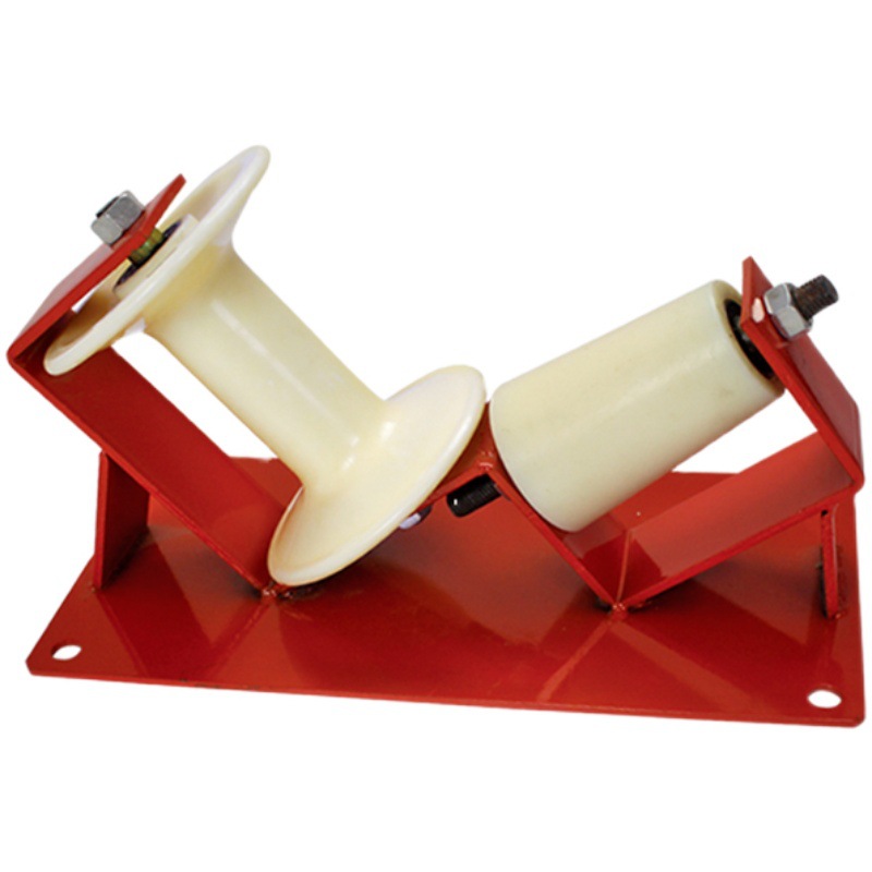 Cable Pulley Block Nylon Tube Triple Wellhead Bridge Pulley Corner Ground Cable Flat Plate Frame Moving Roller Skating Hook